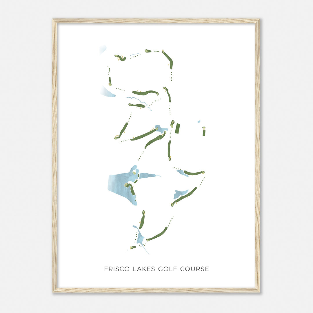 Print of Frisco Lakes Golf Course Modern Map