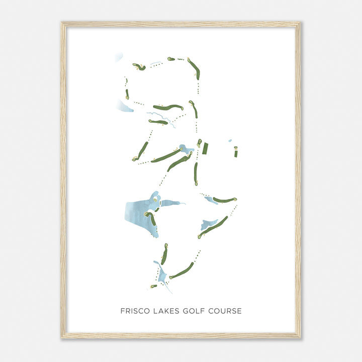 Print of Frisco Lakes Golf Course Modern Map