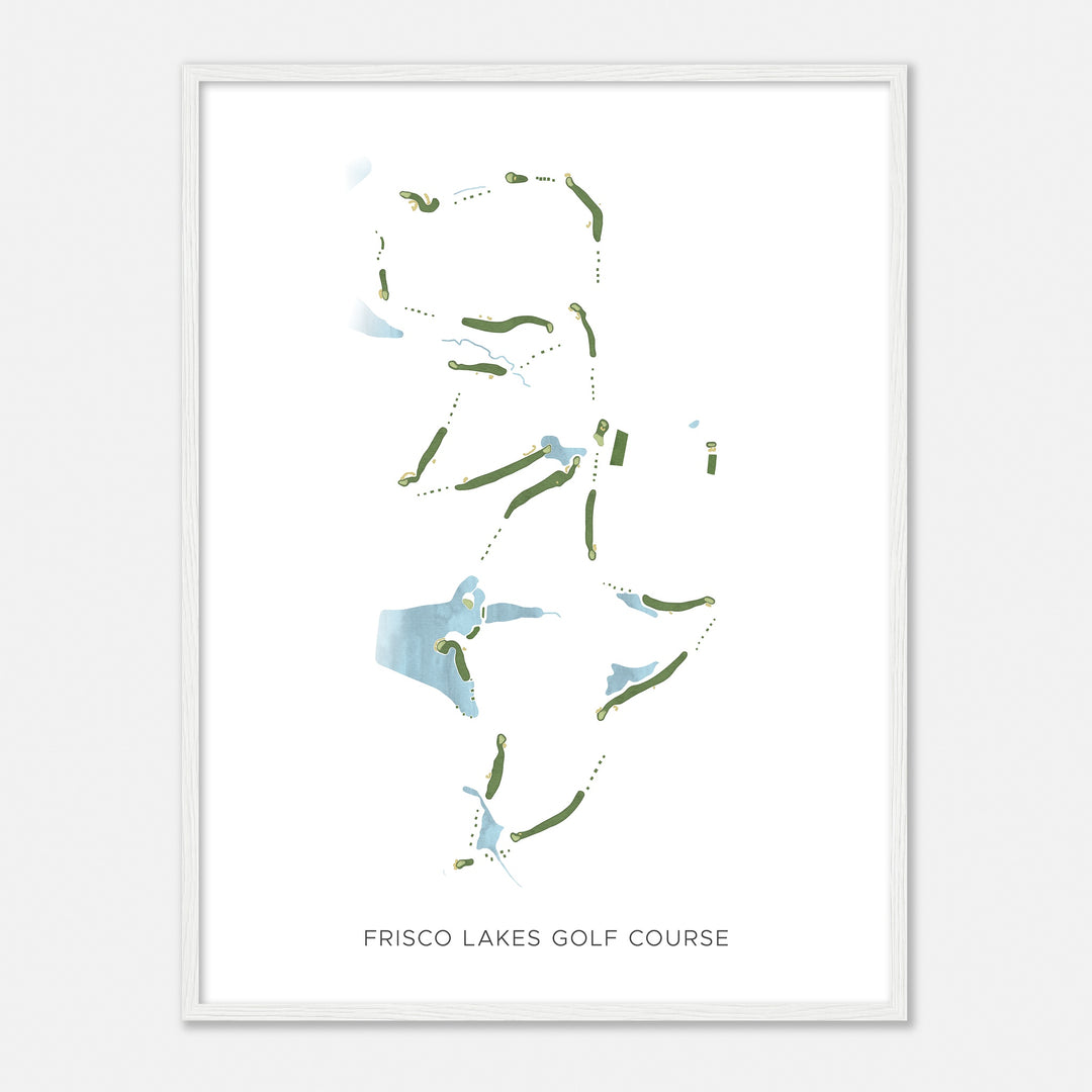 Print of Frisco Lakes Golf Course Modern Map
