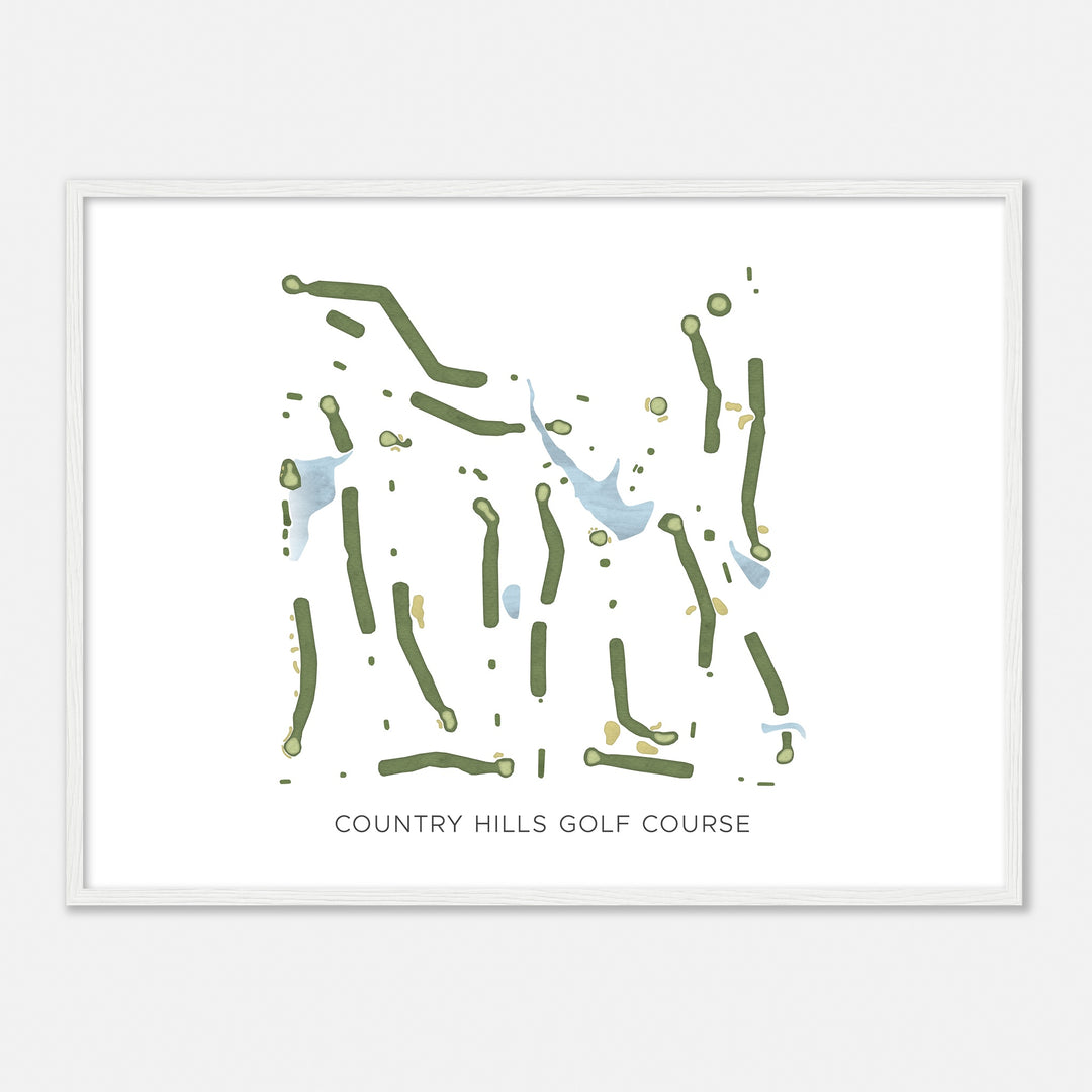 Print of Country Hills Golf Course Modern Map