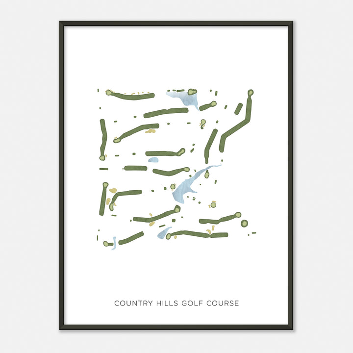 Print of Country Hills Golf Course Modern Map