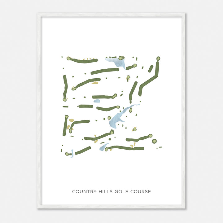 Print of Country Hills Golf Course Modern Map