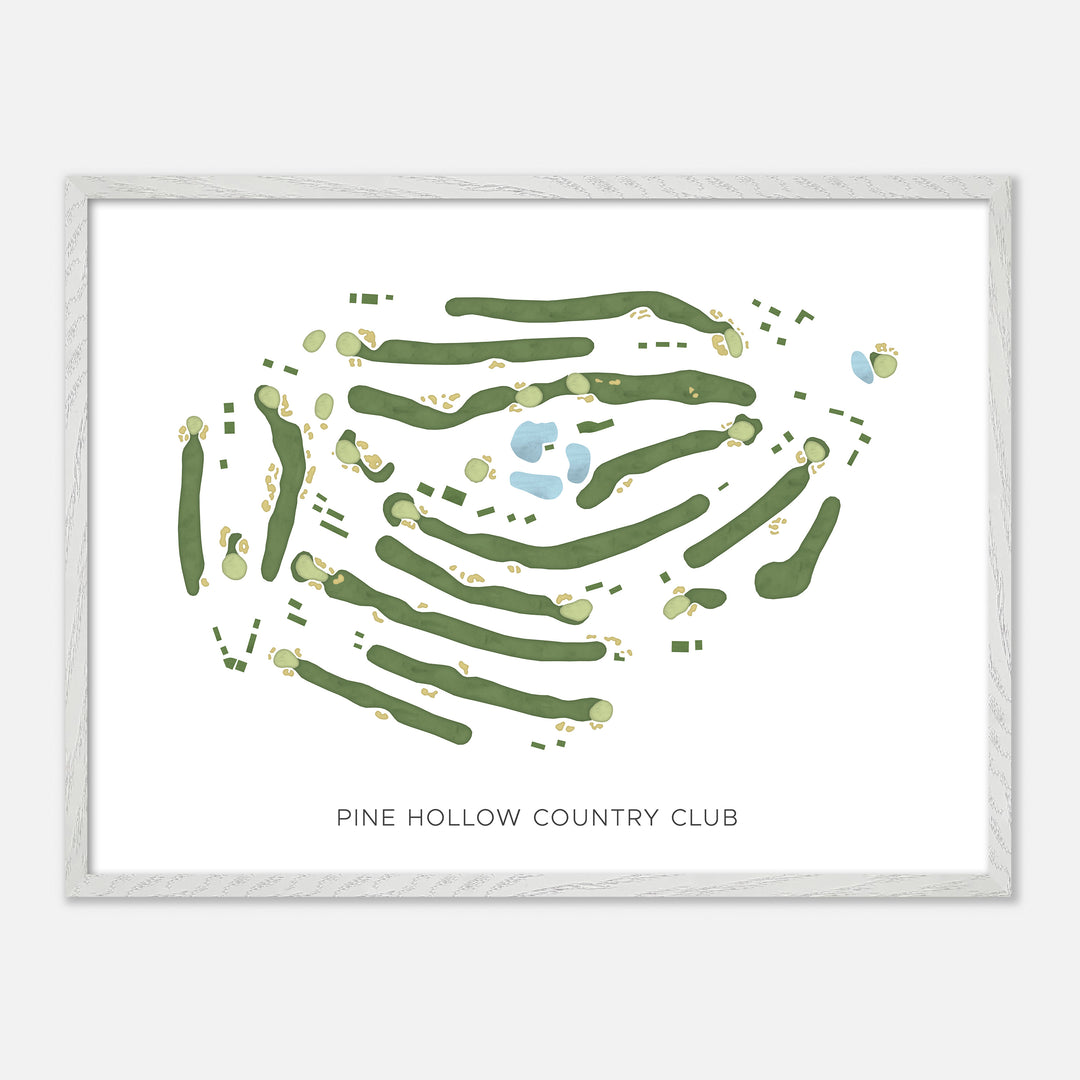 Print of Pine Hollow Country Club Modern Map