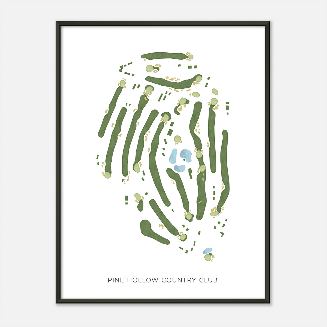 Print of Pine Hollow Country Club Modern Map