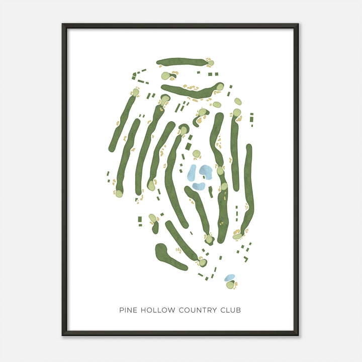 Print of Pine Hollow Country Club Modern Map