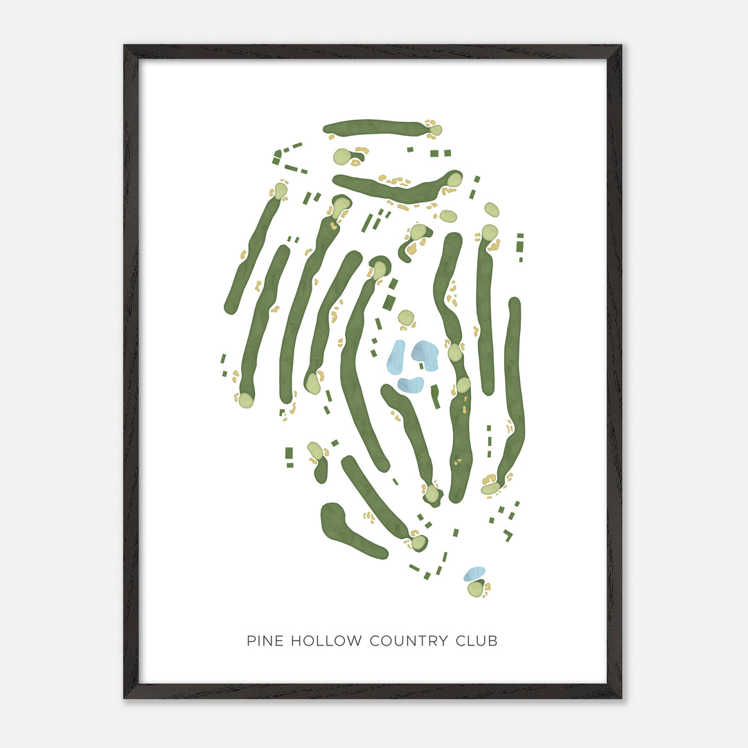 Print of Pine Hollow Country Club Modern Map