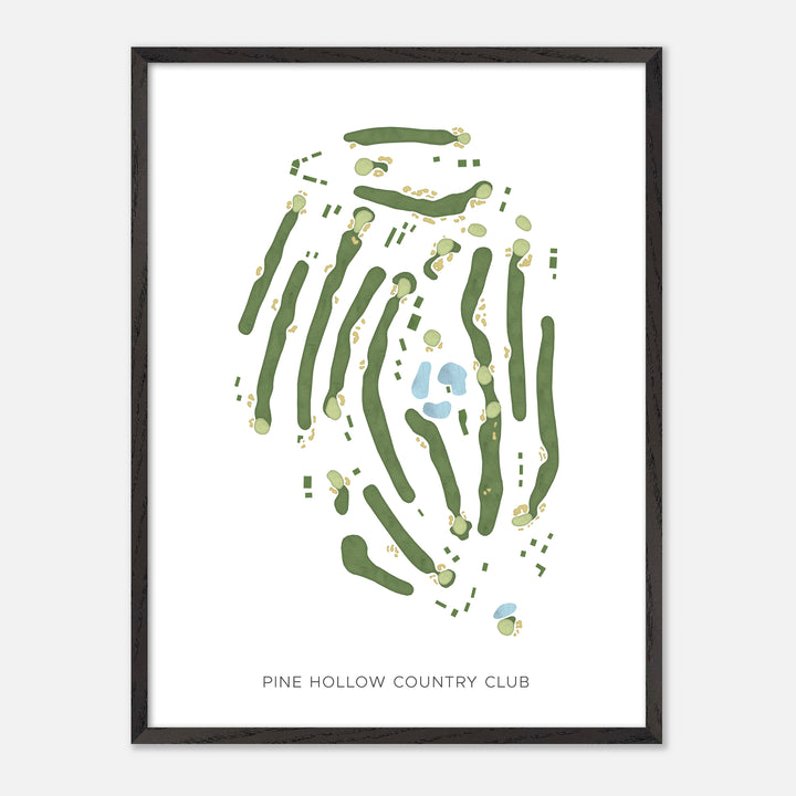 Print of Pine Hollow Country Club Modern Map