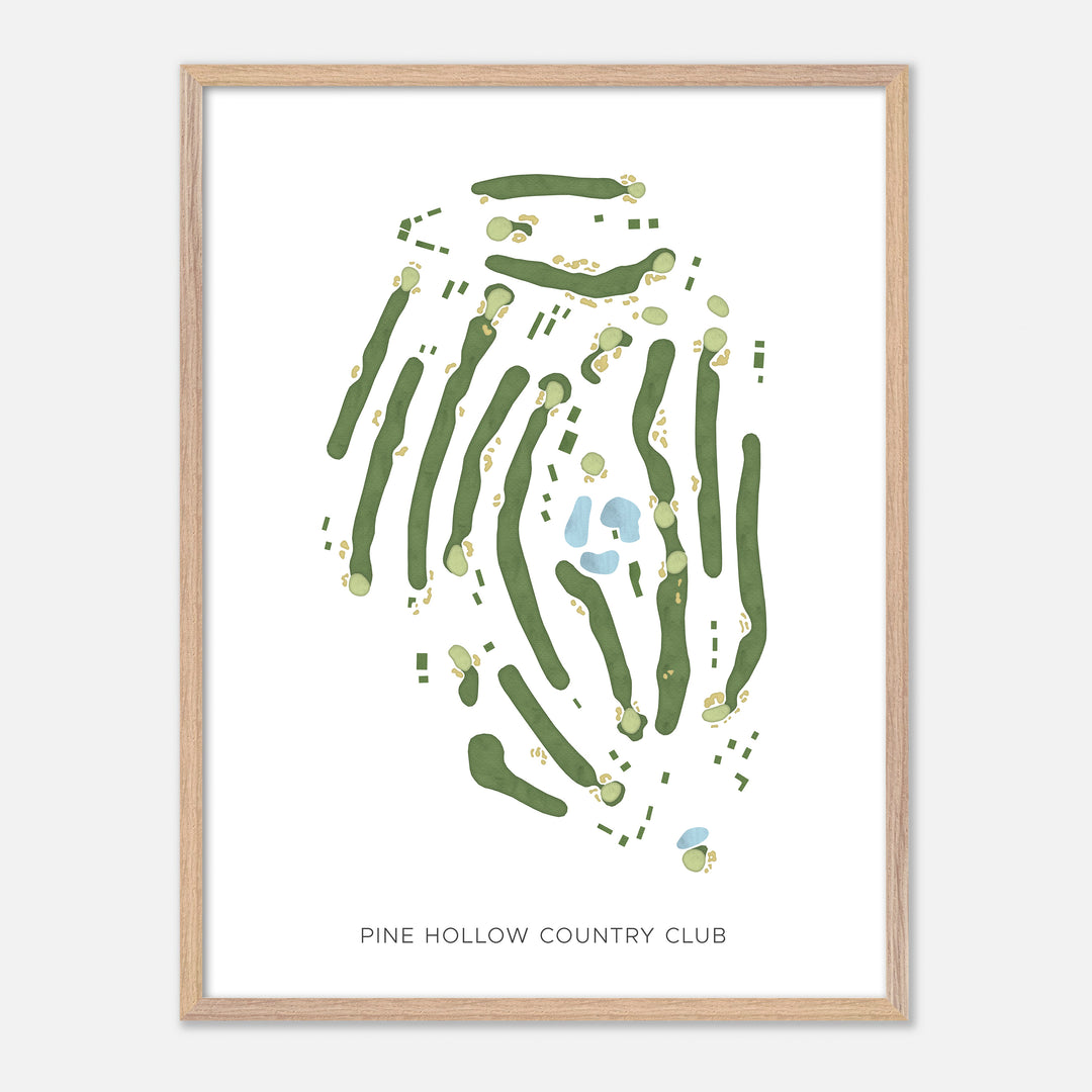 Print of Pine Hollow Country Club Modern Map
