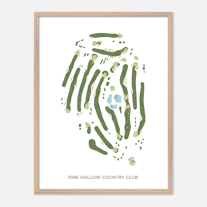 Print of Pine Hollow Country Club Modern Map