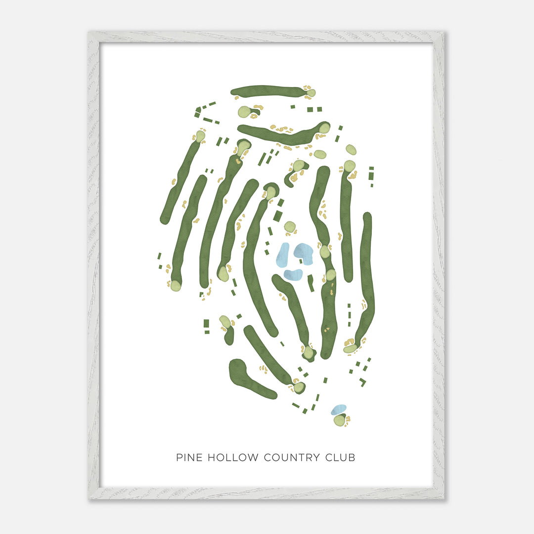 Print of Pine Hollow Country Club Modern Map