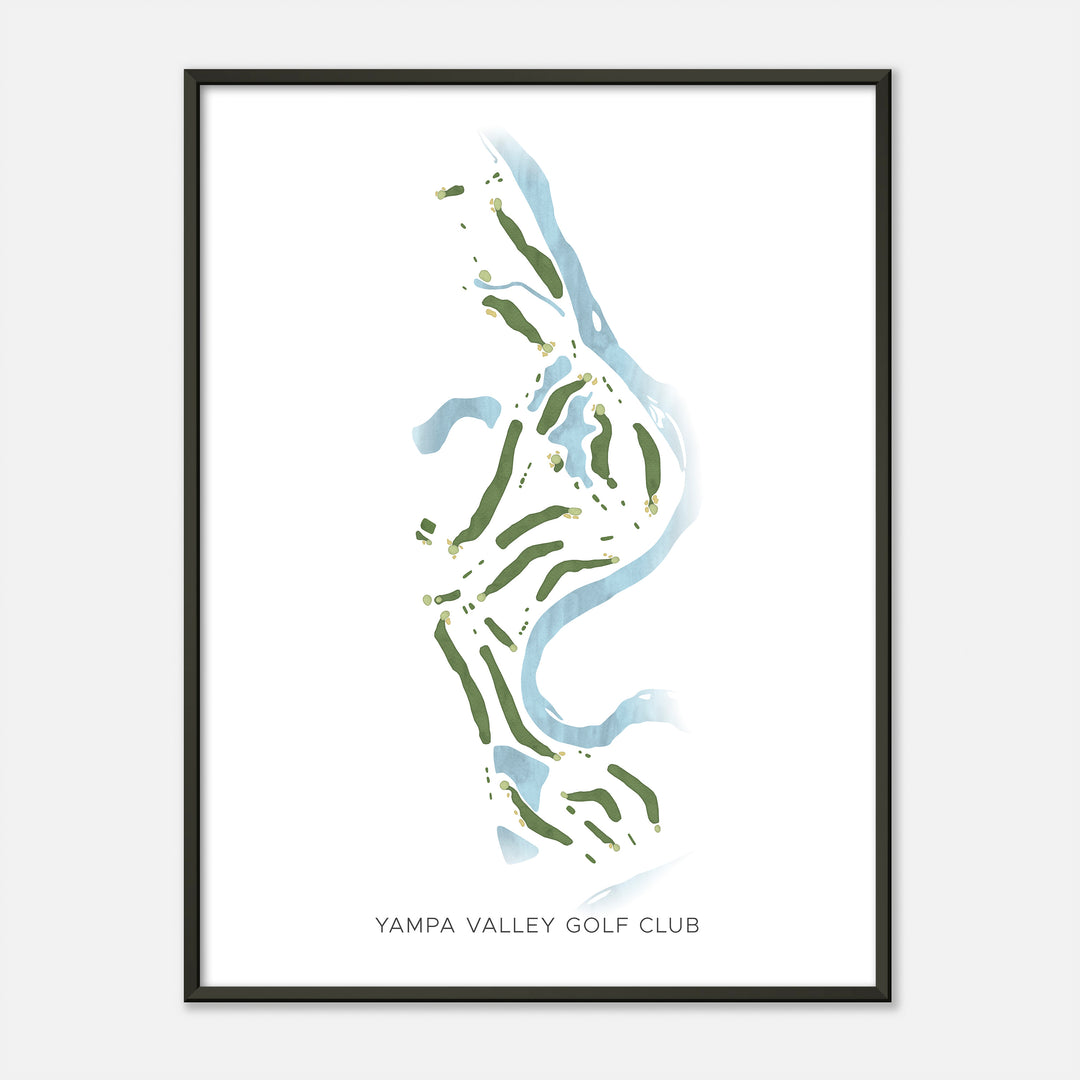 Print of Yampa Valley Golf Club Modern Map