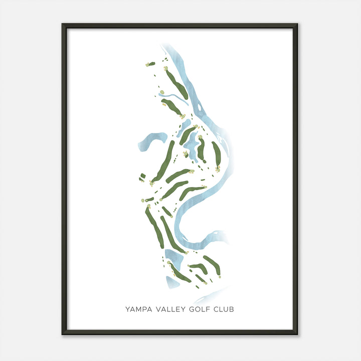 Print of Yampa Valley Golf Club Modern Map