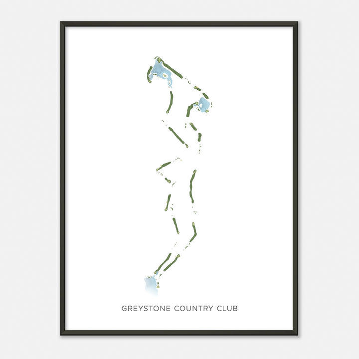 Print of Greystone Country Club Modern Map