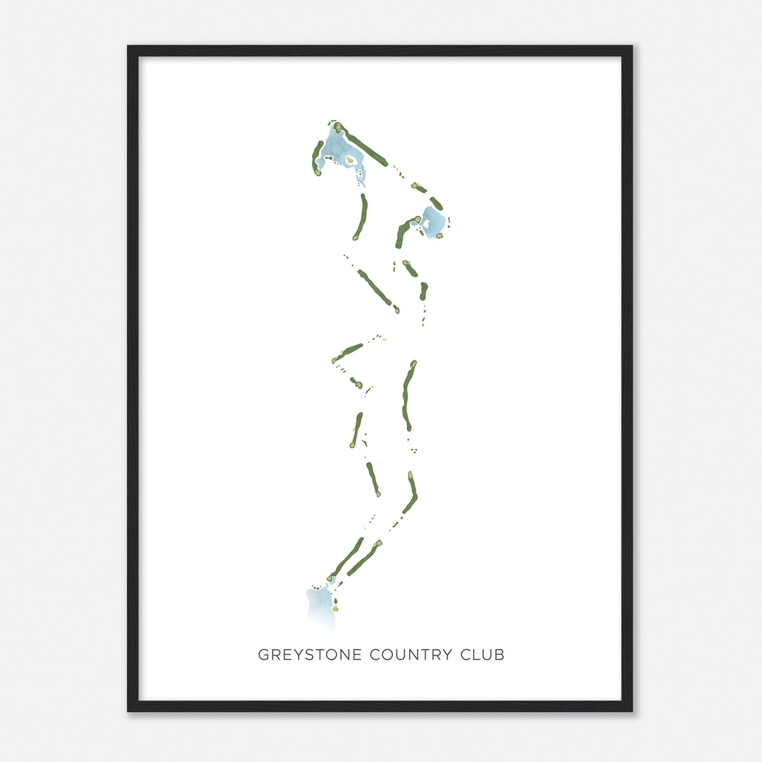 Print of Greystone Country Club Modern Map