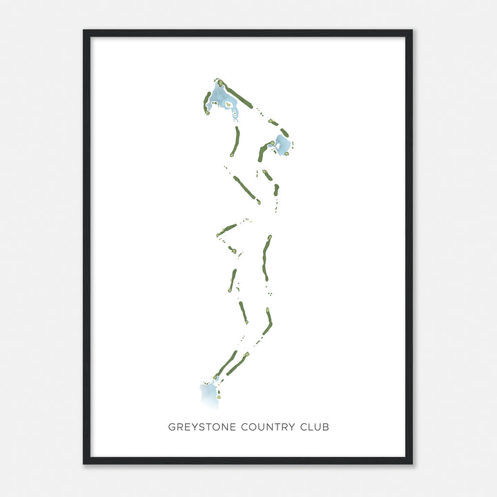 Print of Greystone Country Club Modern Map