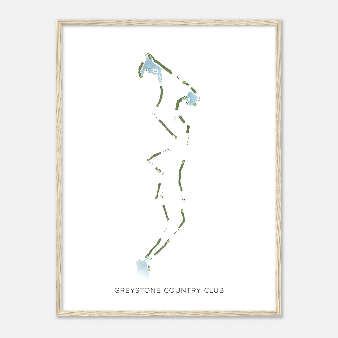 Print of Greystone Country Club Modern Map