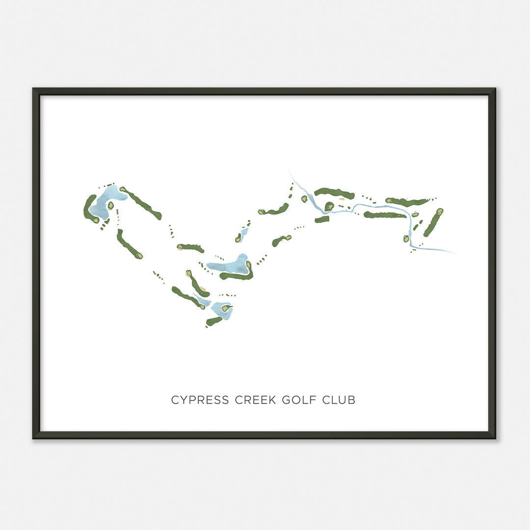 Print of Cypress Creek Golf Club Modern Map