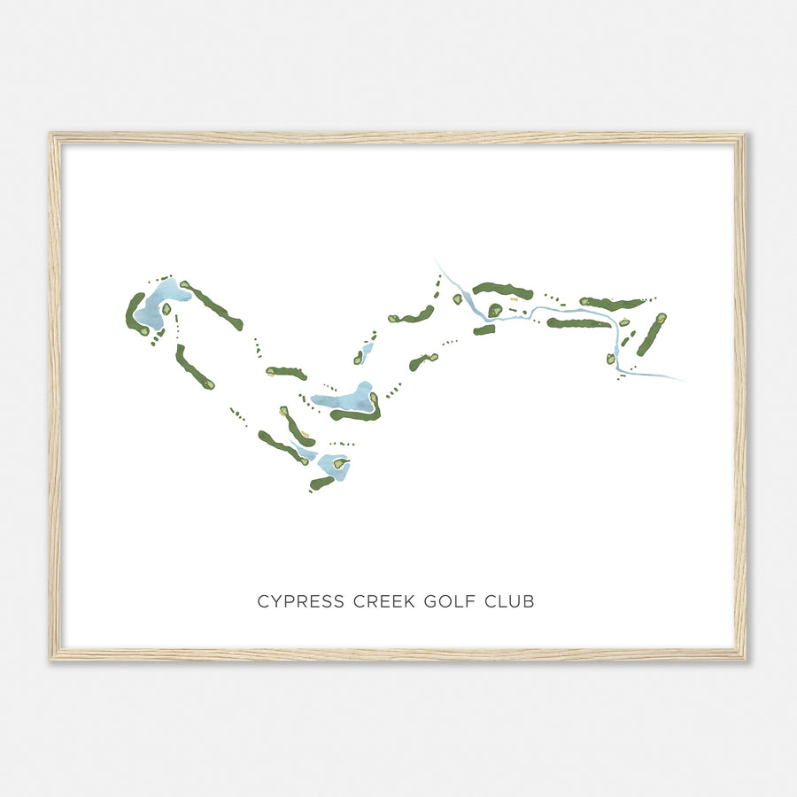 Print of Cypress Creek Golf Club Modern Map