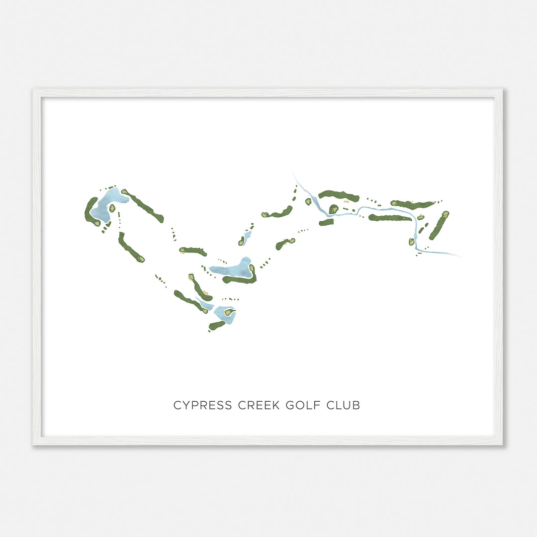 Print of Cypress Creek Golf Club Modern Map