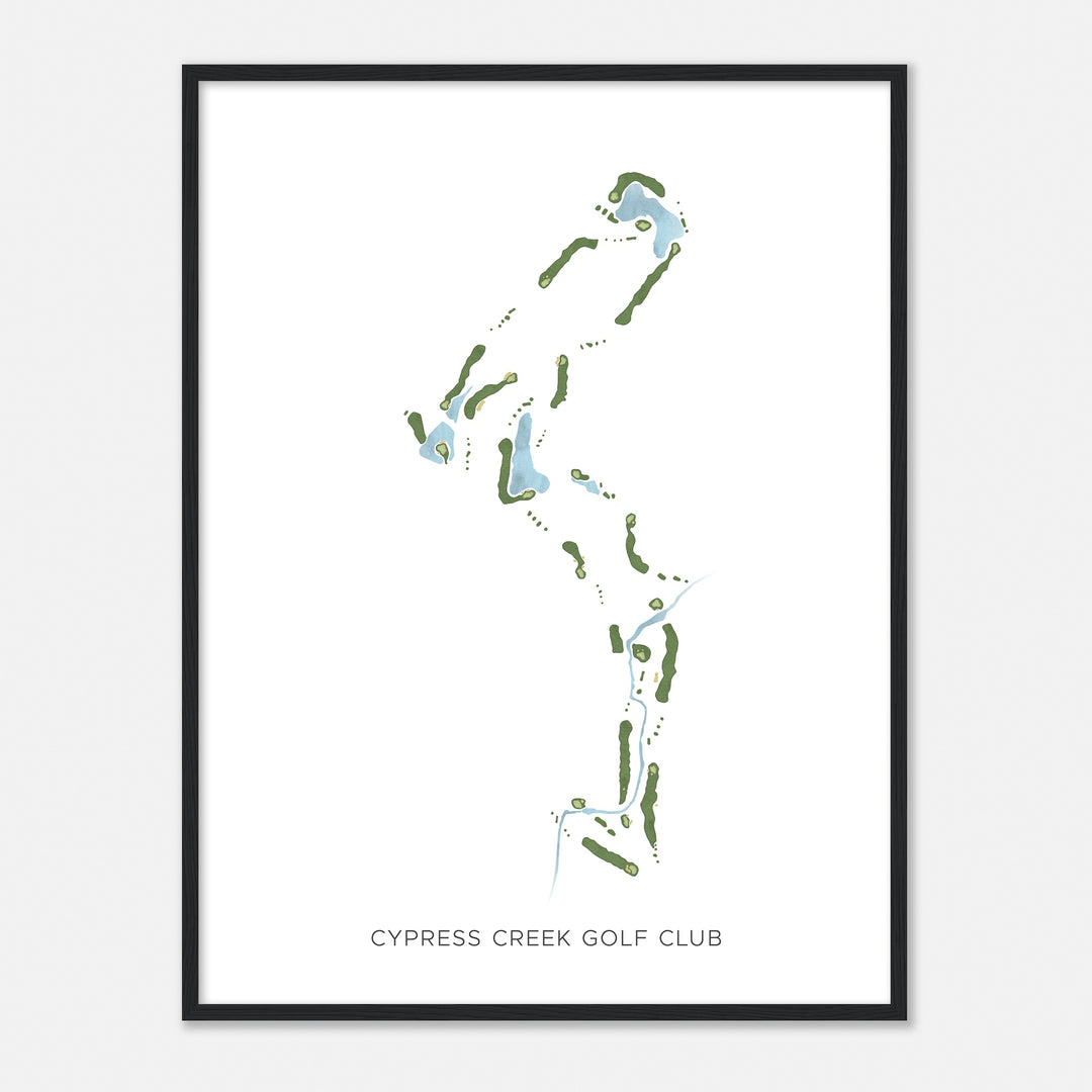 Print of Cypress Creek Golf Club Modern Map