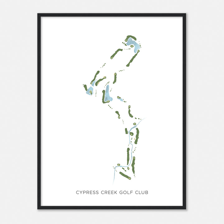 Print of Cypress Creek Golf Club Modern Map