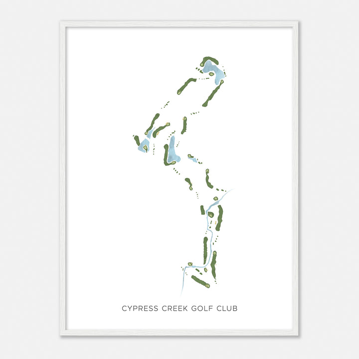 Print of Cypress Creek Golf Club Modern Map