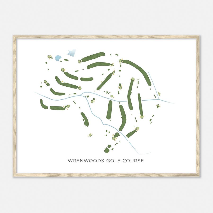 Print of Wrenwoods Golf Course Modern Map