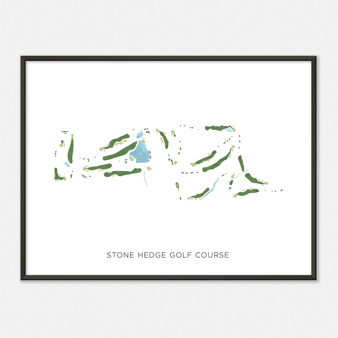 Print of Stone Hedge Golf Course Modern Map