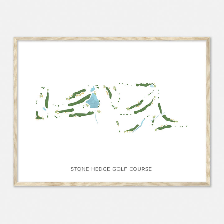 Print of Stone Hedge Golf Course Modern Map