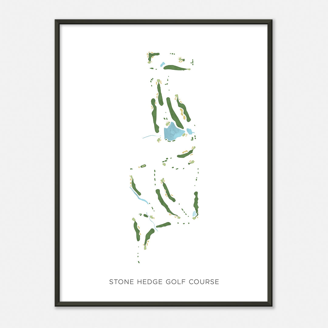 Print of Stone Hedge Golf Course Modern Map