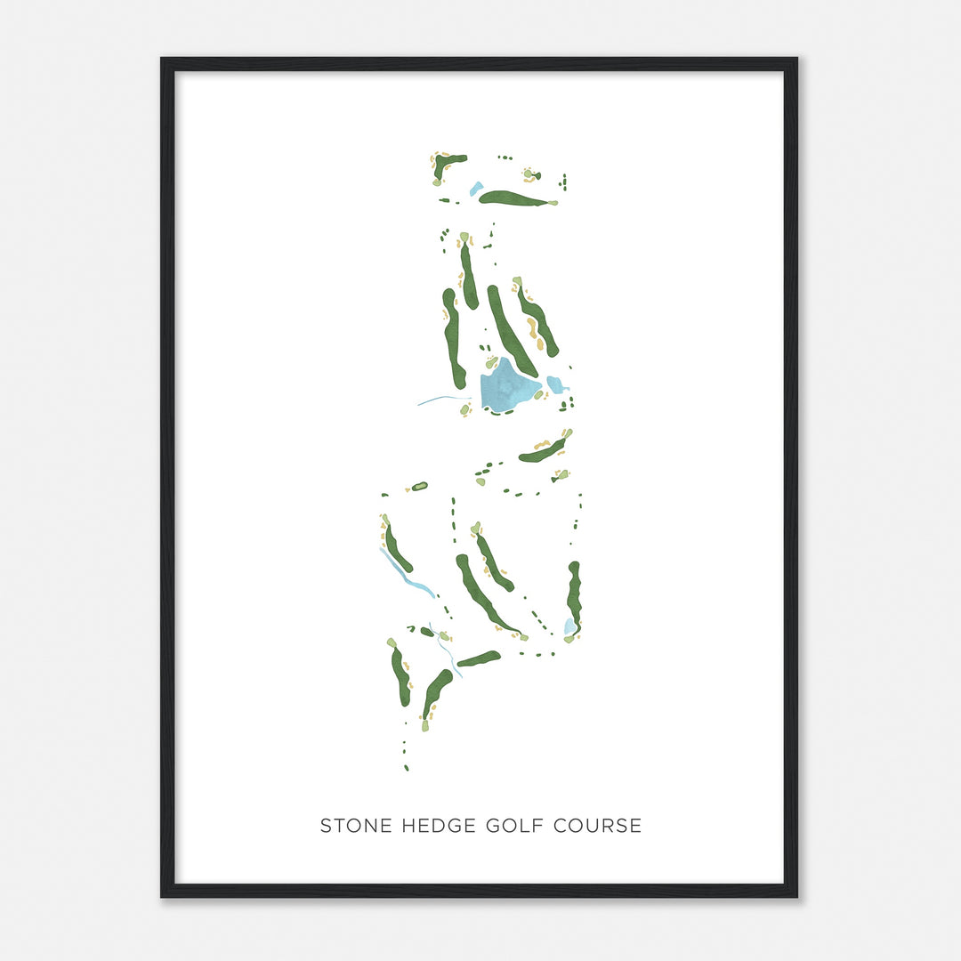 Print of Stone Hedge Golf Course Modern Map