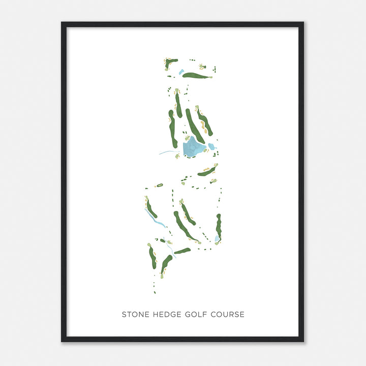 Print of Stone Hedge Golf Course Modern Map