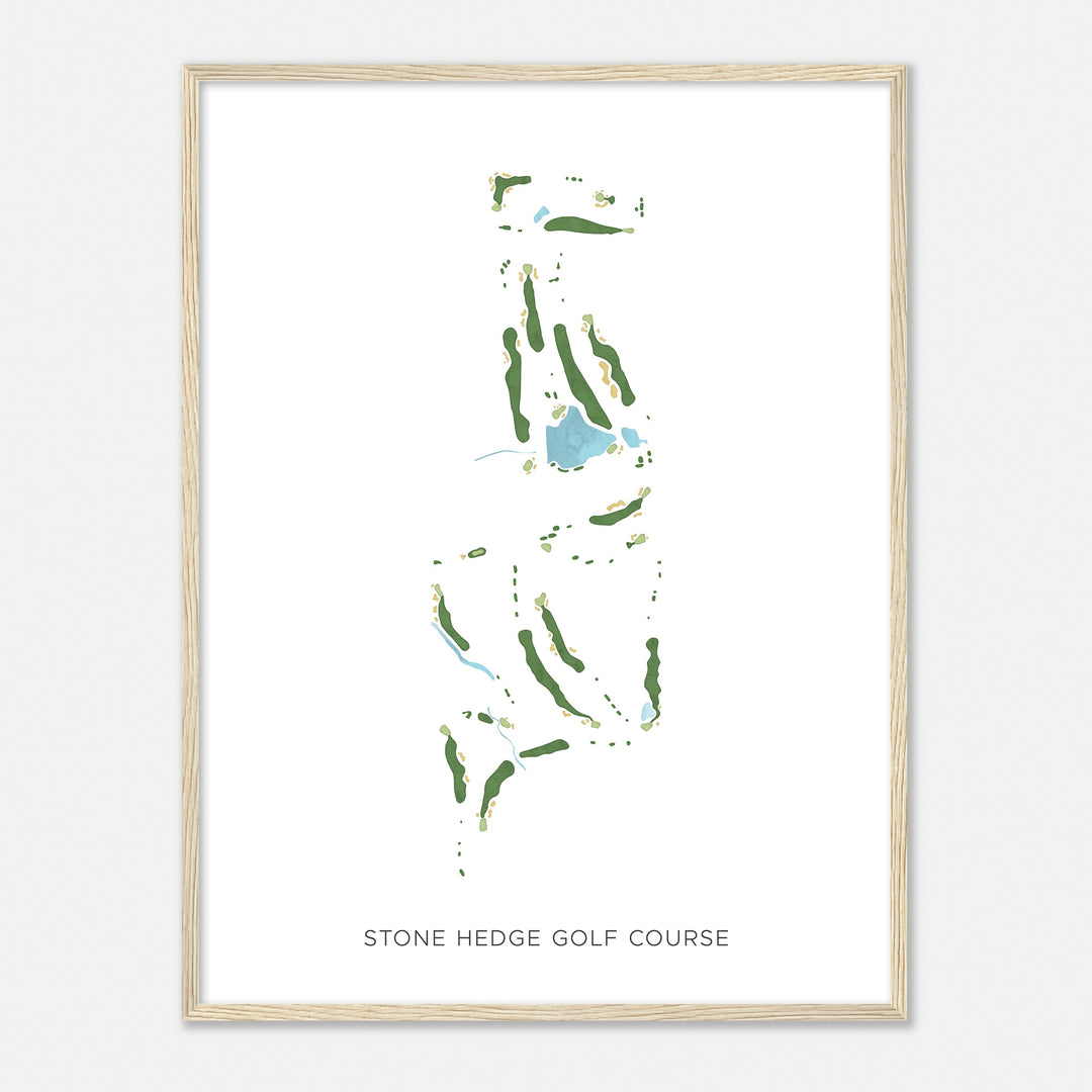 Print of Stone Hedge Golf Course Modern Map