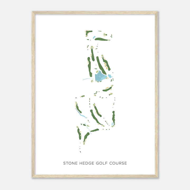 Print of Stone Hedge Golf Course Modern Map