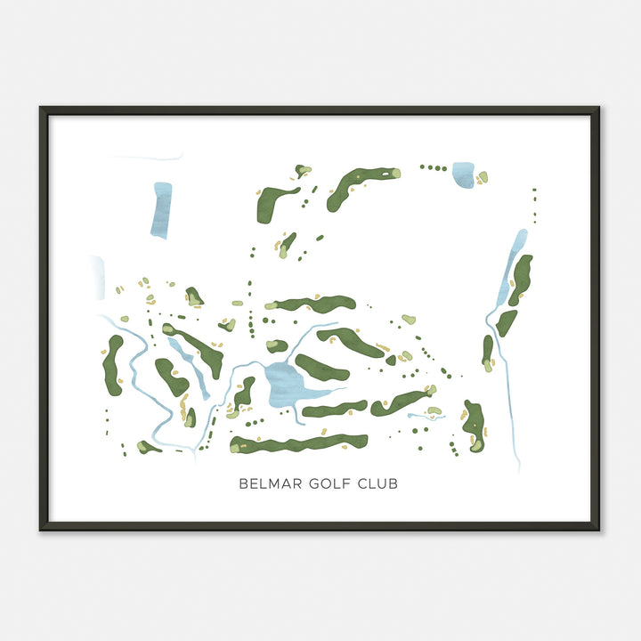 Print of Belmar Golf Club Modern Map