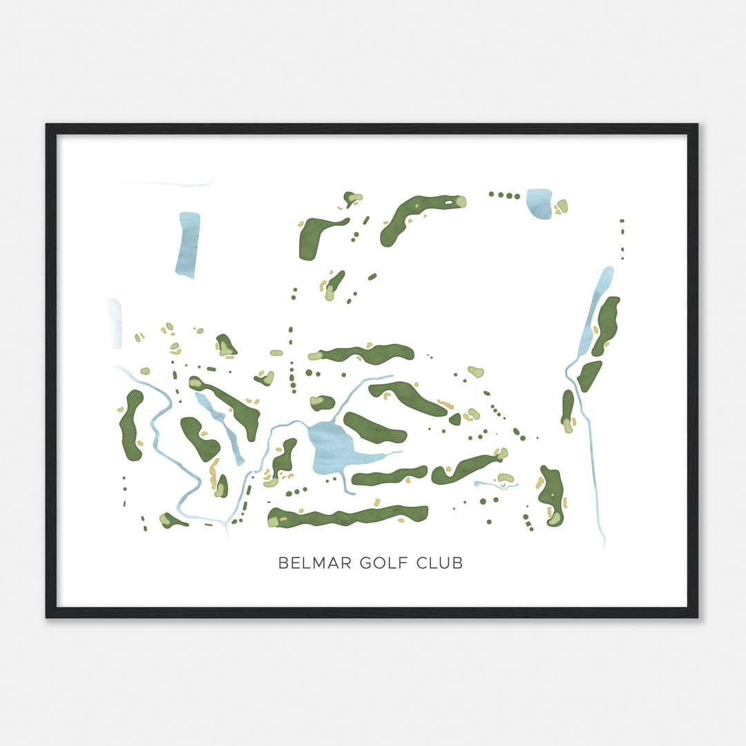 Print of Belmar Golf Club Modern Map