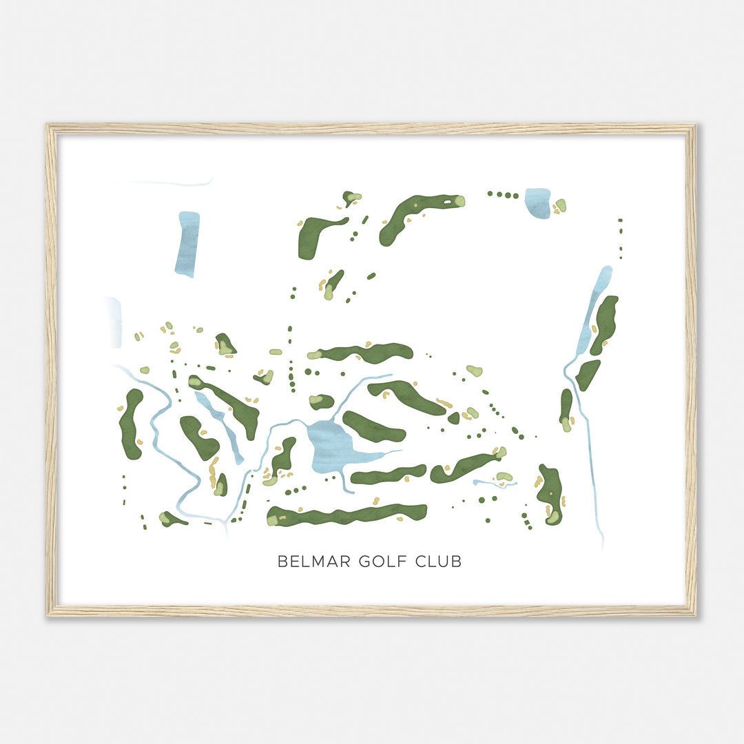 Print of Belmar Golf Club Modern Map