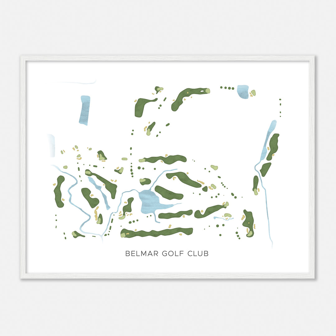 Print of Belmar Golf Club Modern Map