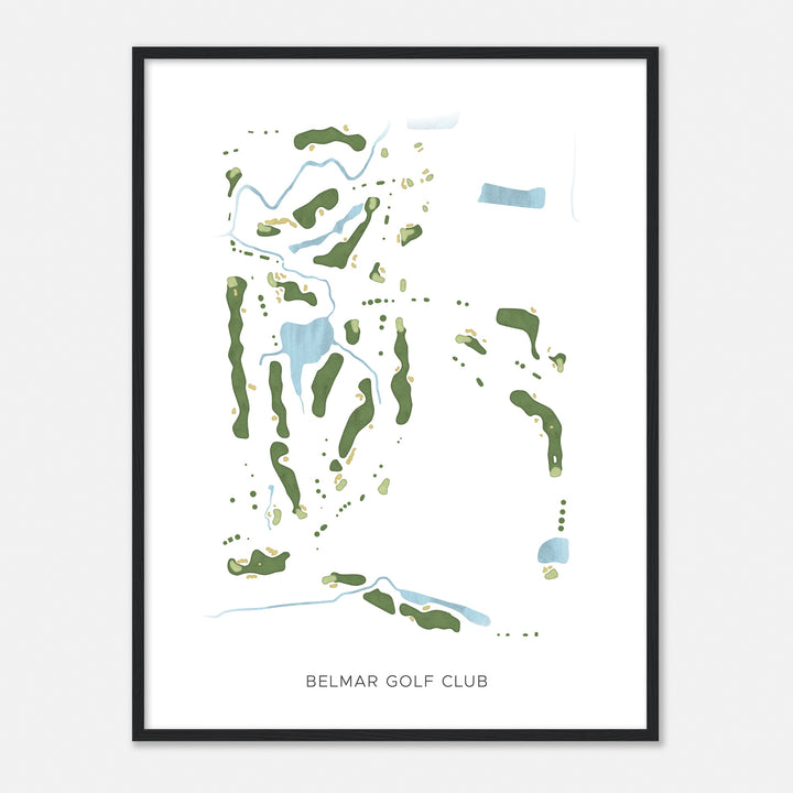 Print of Belmar Golf Club Modern Map