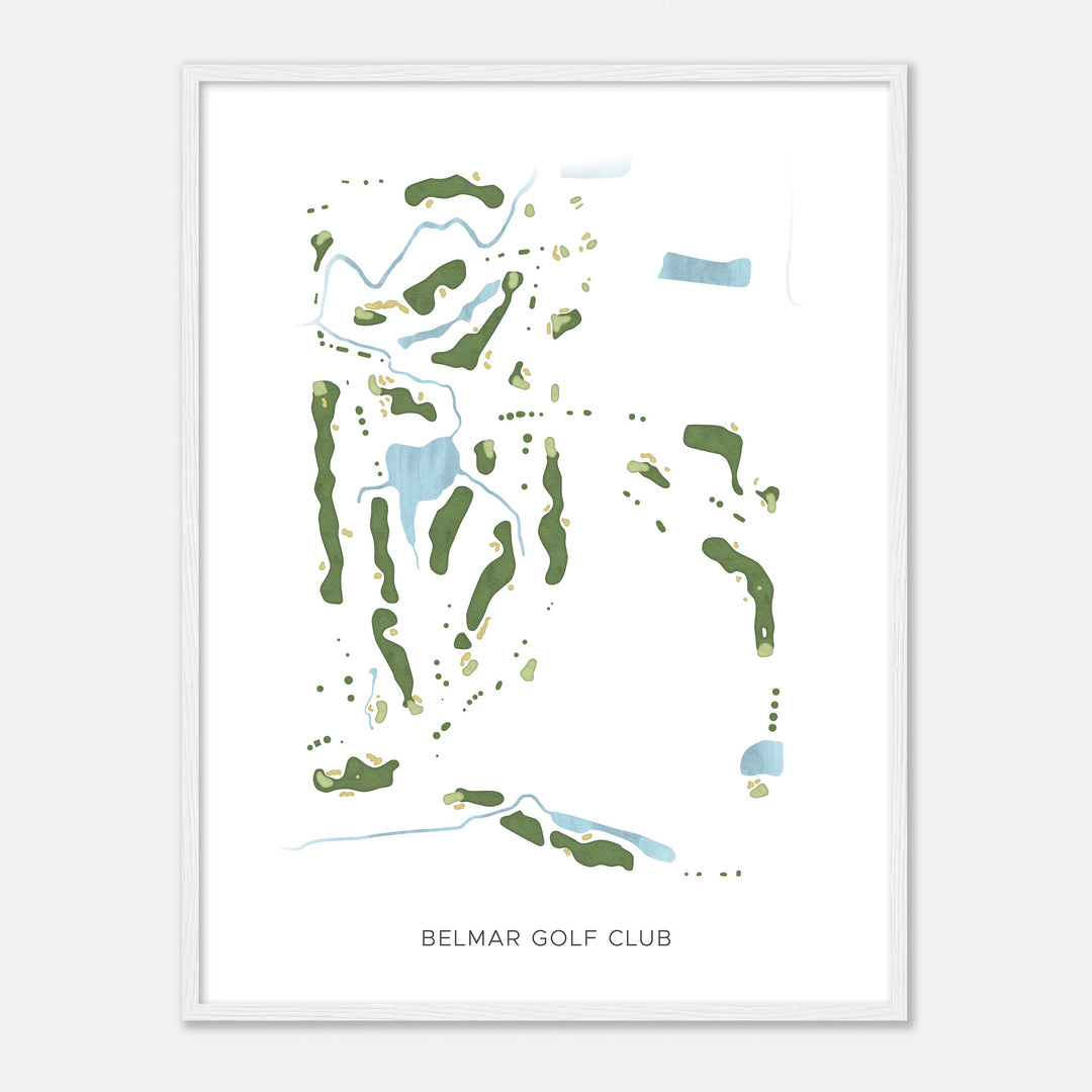 Print of Belmar Golf Club Modern Map