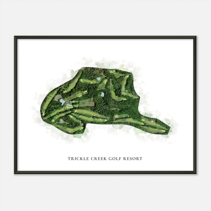 Print of Trickle Creek Golf Resort Classic Map
