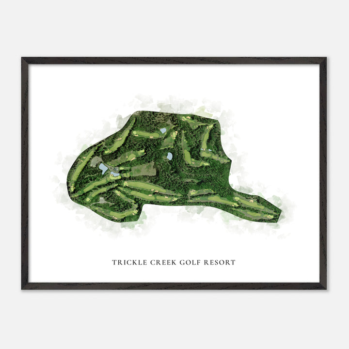 Print of Trickle Creek Golf Resort Classic Map
