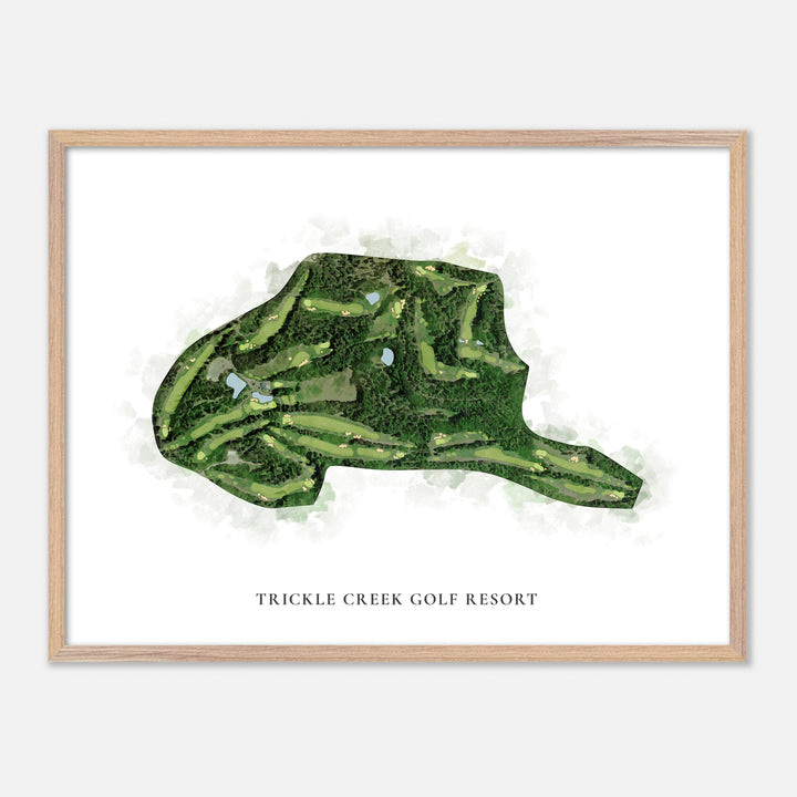 Print of Trickle Creek Golf Resort Classic Map