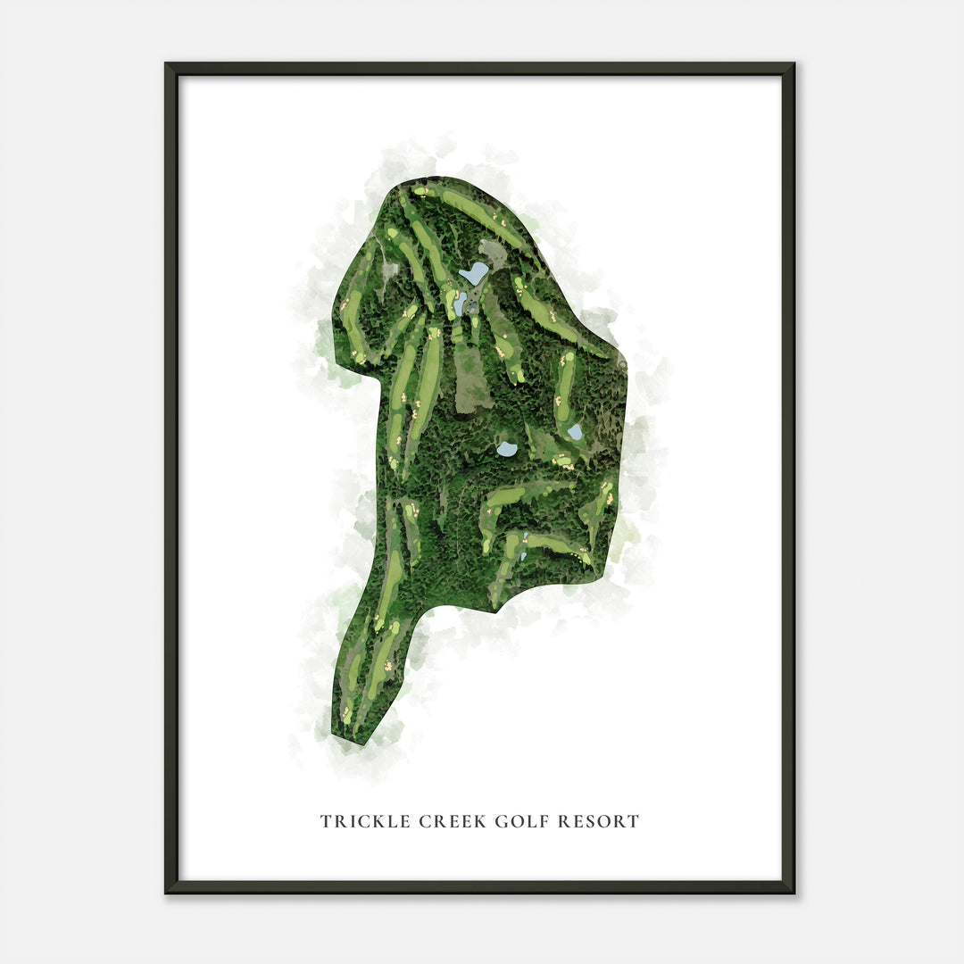 Print of Trickle Creek Golf Resort Classic Map