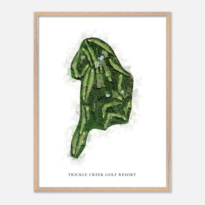 Print of Trickle Creek Golf Resort Classic Map