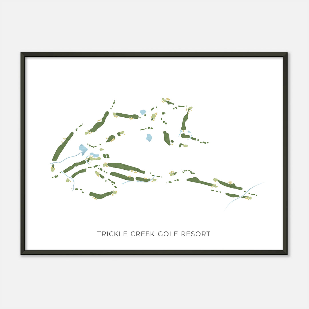Print of Trickle Creek Golf Resort Modern Map