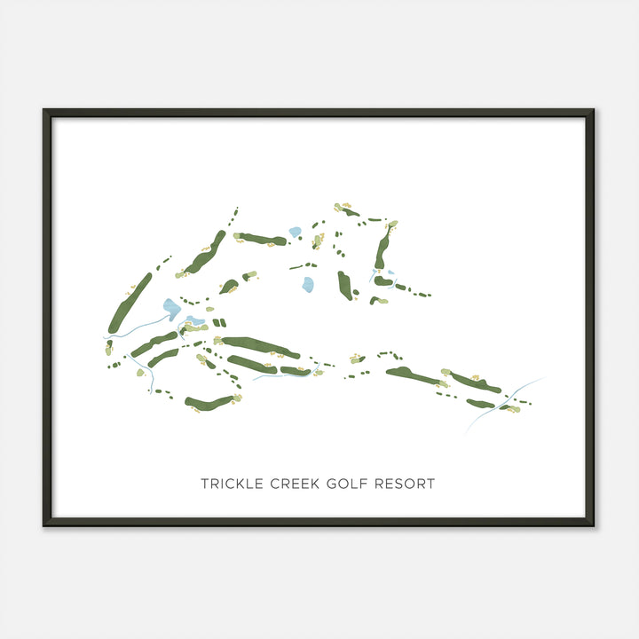 Print of Trickle Creek Golf Resort Modern Map