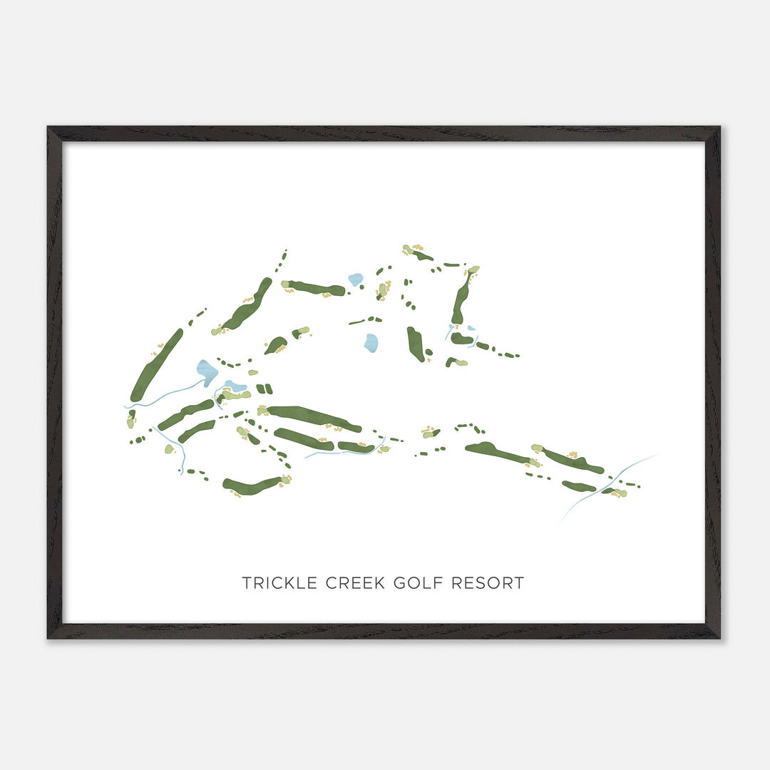 Print of Trickle Creek Golf Resort Modern Map