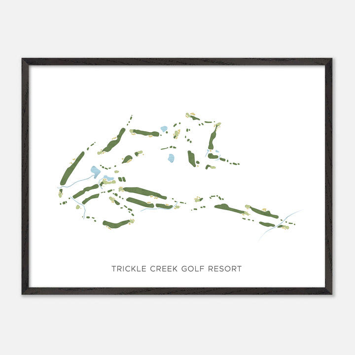 Print of Trickle Creek Golf Resort Modern Map