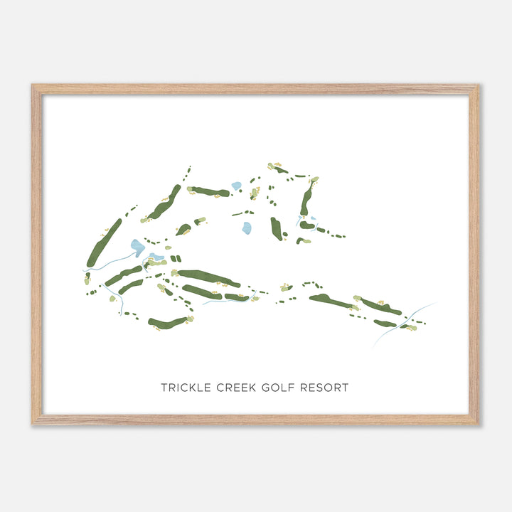 Print of Trickle Creek Golf Resort Modern Map